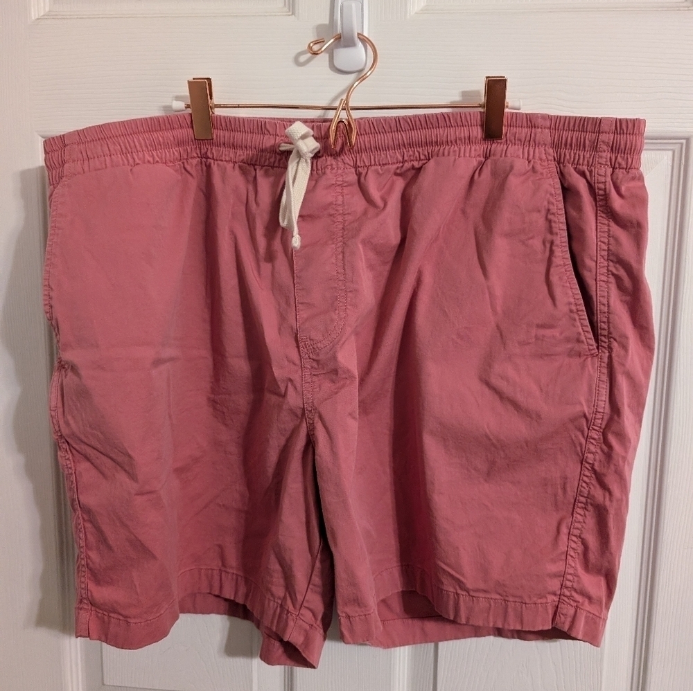 J.Crew Men’s 6" Dock Shorts Chino Pink Size XXL Drawstring Pull On Up